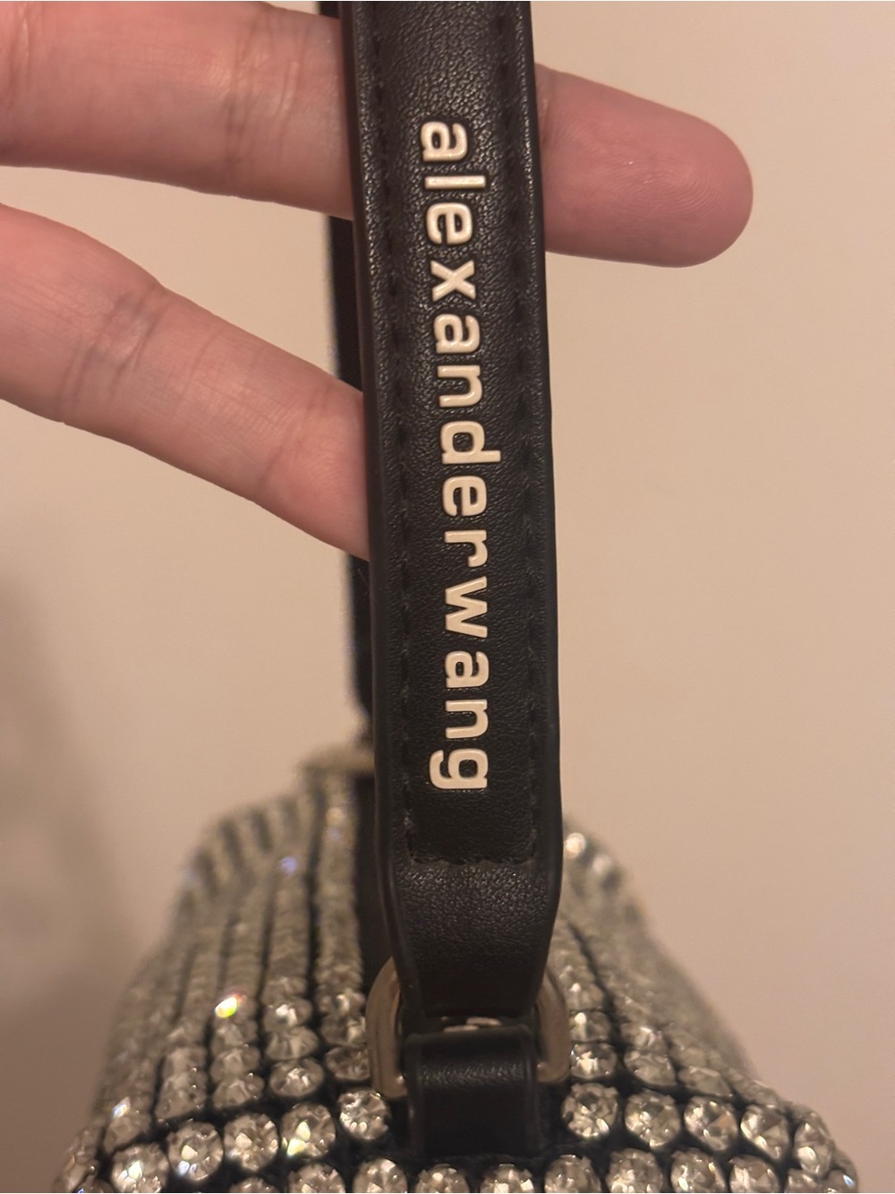 Alexander Wang Silver Crystal Mini Bag with Black Strap - Picture 6 of 16